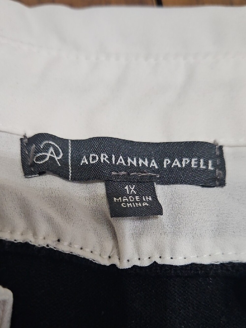 Adrianna Papell Black & White Faux-Layer Button-Down Sweater Top - Picture 7 of 7